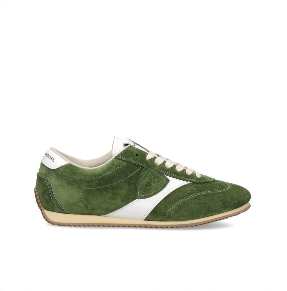 NEW PHILIPPE MODEL women's planche low sneakers in bottle green
